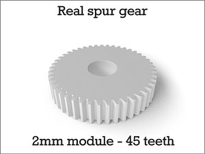3ds max real spur gear 2mm