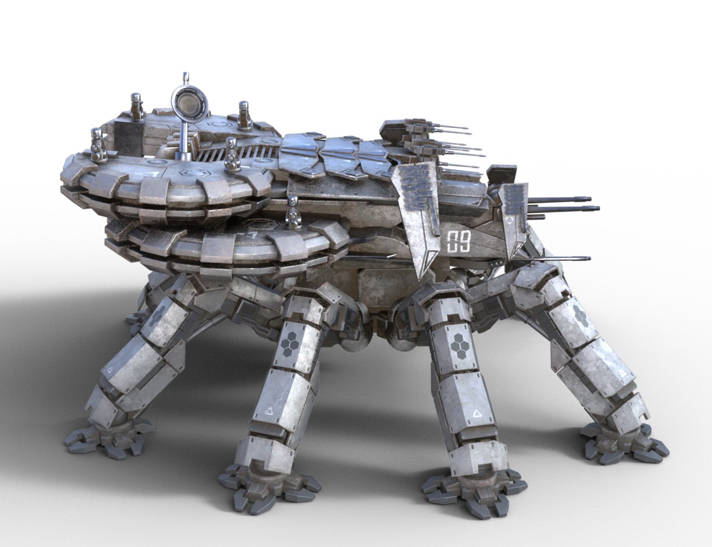 Sci-Fi  Spider Tank Mech 3D https://p.turbosquid.com/ts-thumb/5z/PKDJ2o/03/robo04/png/1788790563/1920x1080/fit_q87/2264842ddbc659d2cbec9ccf0d3c69424e1b3b36/robo04.jpg
