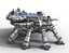 Robot carro armato ragno fantascientifico