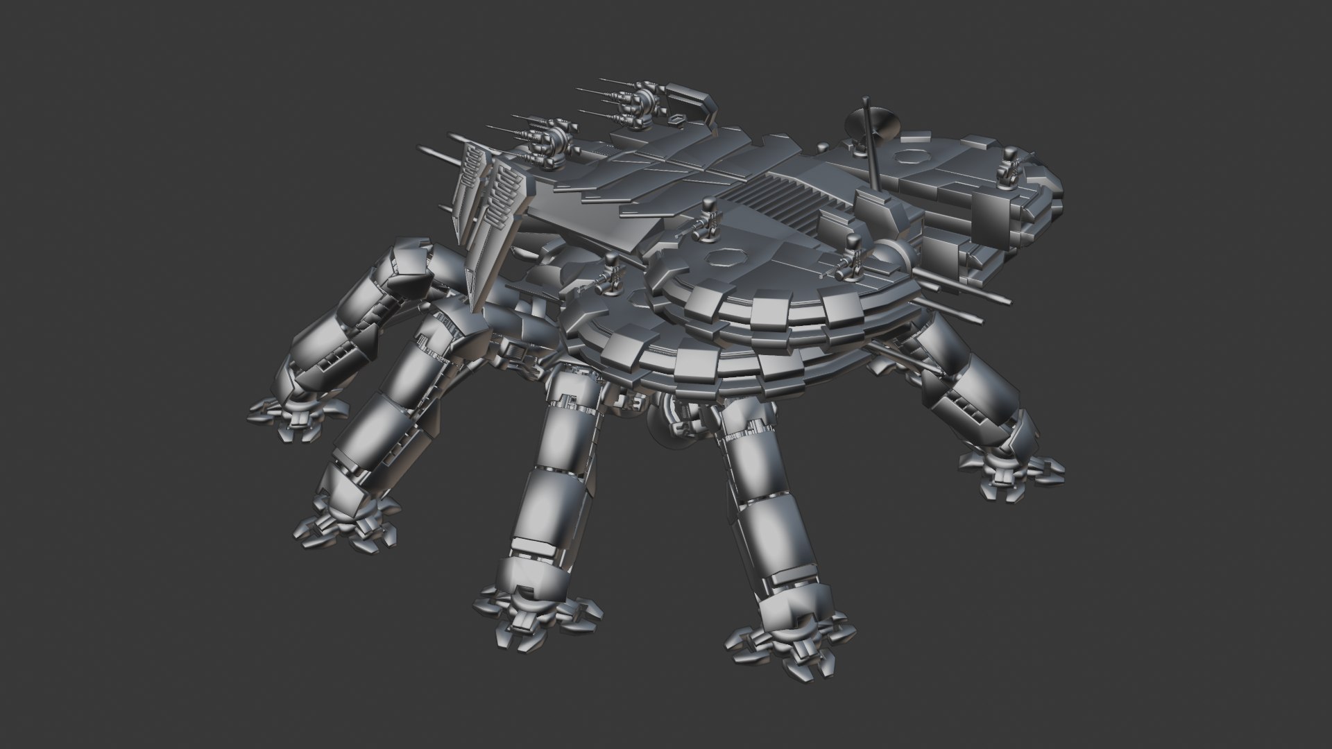 Sci-Fi  Spider Tank Mech 3D https://p.turbosquid.com/ts-thumb/5z/PKDJ2o/Il/robo17/png/1788790579/1920x1080/fit_q87/04071f5d9b6b83fc360c24b20727eea54808a0b2/robo17.jpg