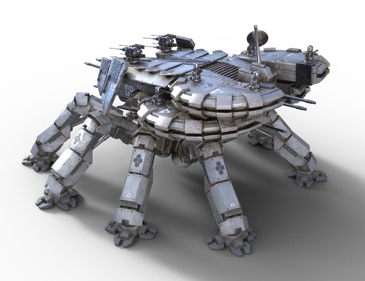 Sci-Fi  Spider Tank Mech 3D https://p.turbosquid.com/ts-thumb/5z/PKDJ2o/VS/robo07/png/1788790569/1920x1080/fit_q87/3f380b6b6120e4984df28f56daf302a0f2f22cc8/robo07.jpg