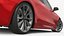 Tesla Model Q Electric Crossover Red Rigged 3D model