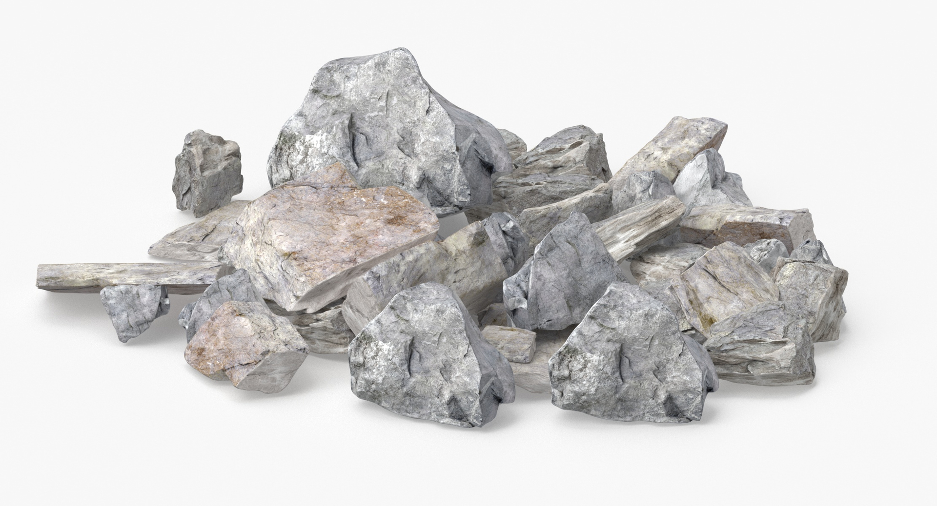 Fallen Rocks 02 Pile 3D - TurboSquid 1869679