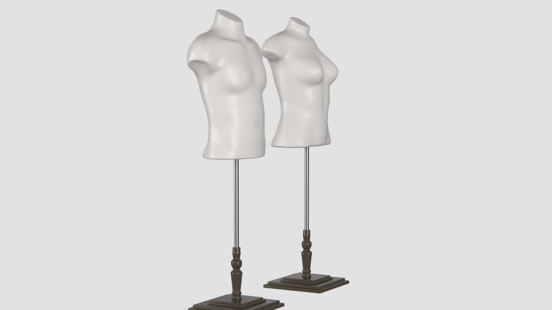 Mannequin Torso Set Of Male And Female 3D - TurboSquid 1769379