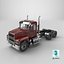 Cab and Chassis Truck 2025 Red 3D model