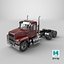 Cab and Chassis Truck 2025 Red 3D model
