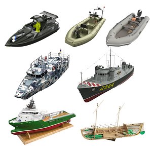 3D model 3D Boat Collection 7 in 1