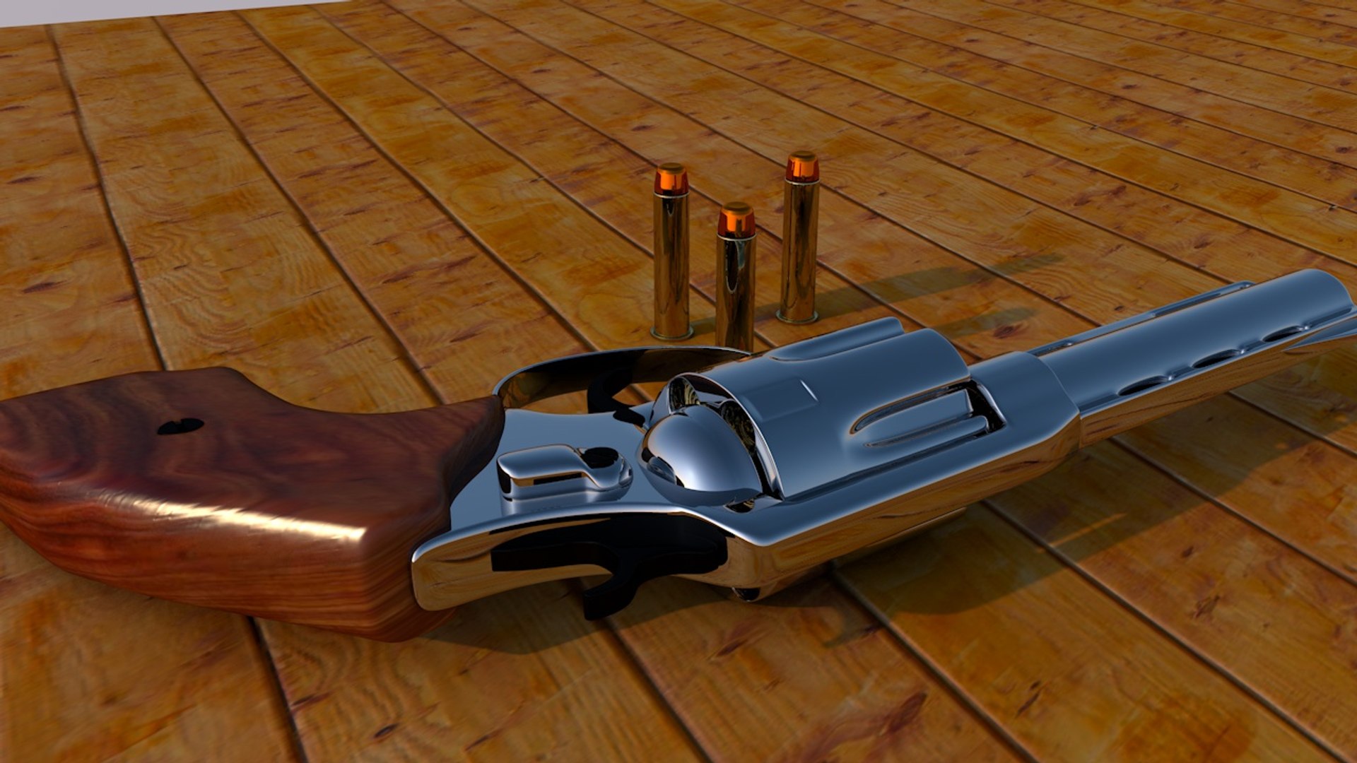 Revolver Gun 3d C4d