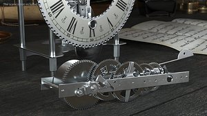 Mechanical Skeleton Table Clock