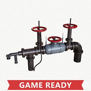 3d ma pbr industrial wellhead valve