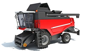 combine harvester 3D model