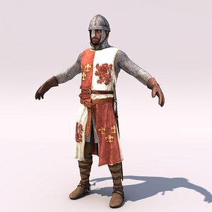 medieval heraldic knight helmet 3d model