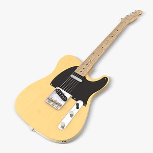 Fender yellow wooden Telecaster electric guitar da1