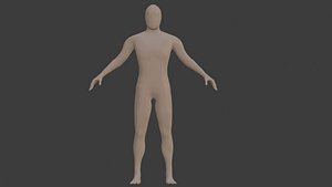 Basic male humanoid rigged to the UE4 Epic skeleton