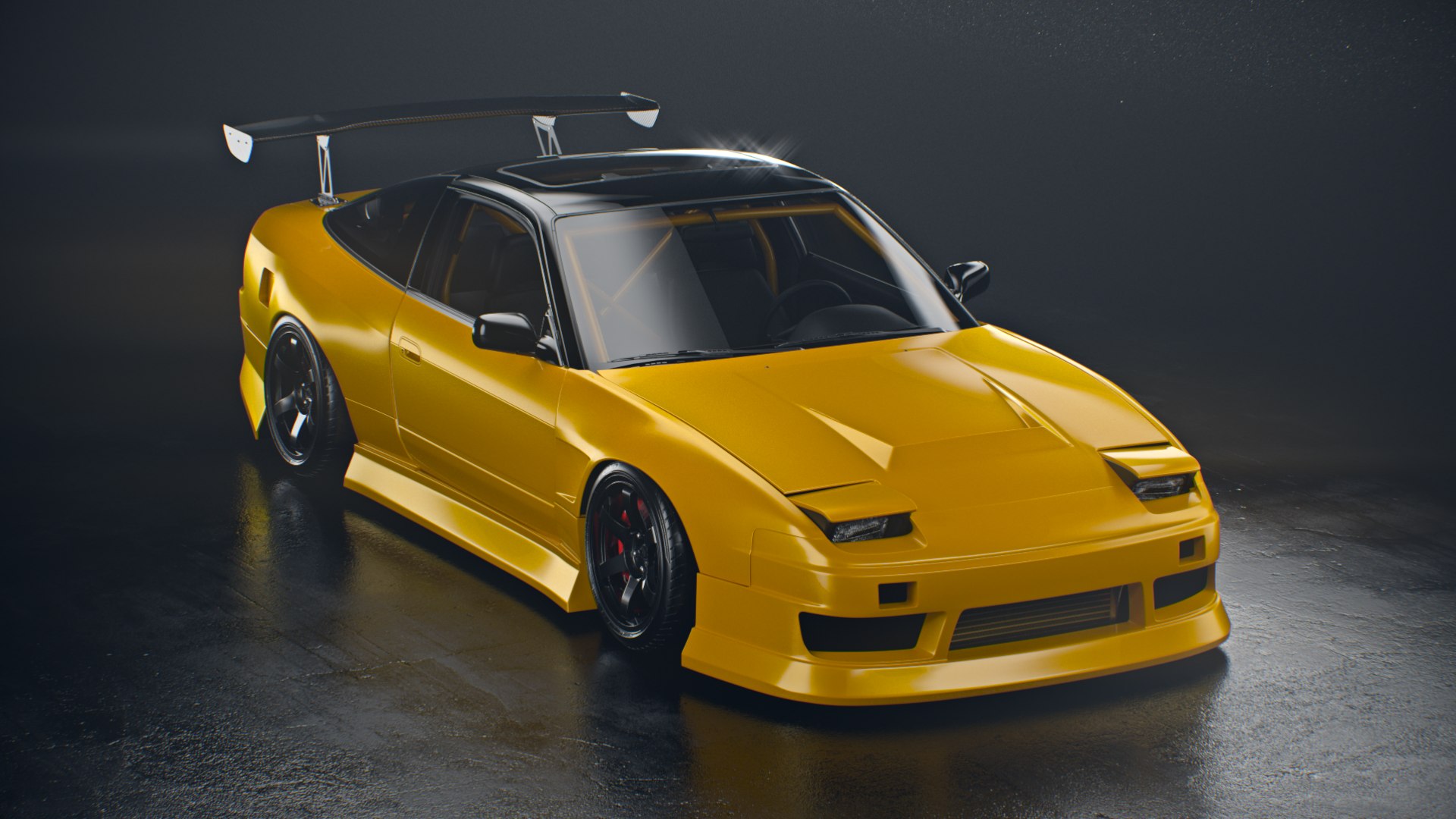 未走行 Nissan 240SX メタリックグリーン キャンディカラー ボディ 未走行 Nissan 240SX メタリックグリーン キャンディカラー