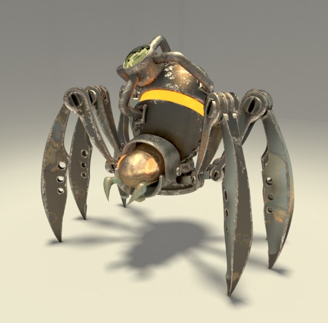 mechanical spider 3d model https://p.turbosquid.com/ts-thumb/5z/oCm6oK/0DlcVvEM/spider5/jpg/1478602741/1920x1080/fit_q87/cc70dff11ca8ee6dc4480a413905beb212ff229a/spider5.jpg