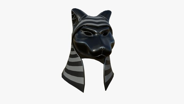 Bastet Mask A05 - Egyptian Gods Character Clothing 3D model