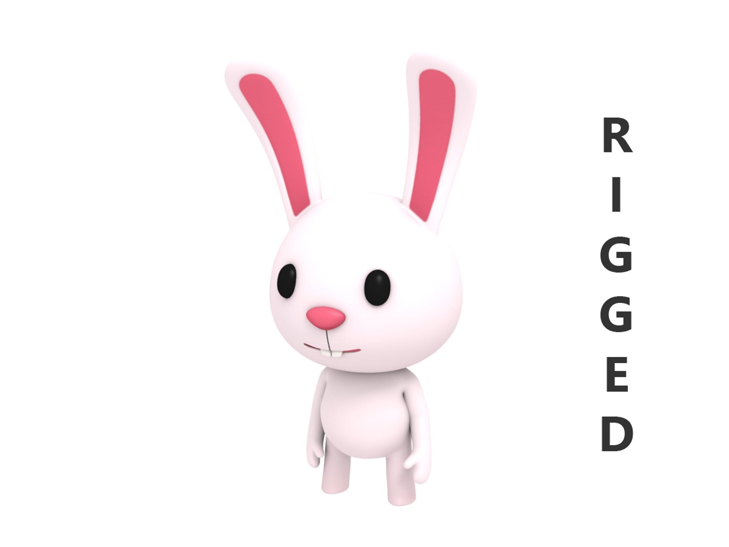 3D Rigged Cartoon Rabbit - TurboSquid 1384824