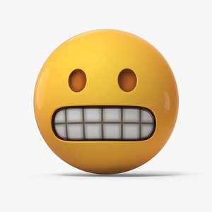 3D Emoji Grimacing Face