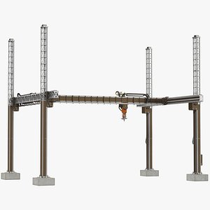 3D Construction 3D Printer Module Rigged for Maya