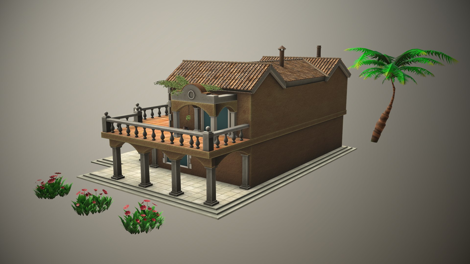 3D Stylized Tropical Building Model - TurboSquid 1463416