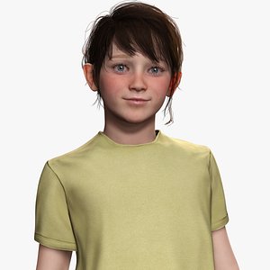 Isabella-Realistic teenager girl kids Low-poly