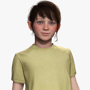 Isabella-Realistic teenager girl kids Low-poly