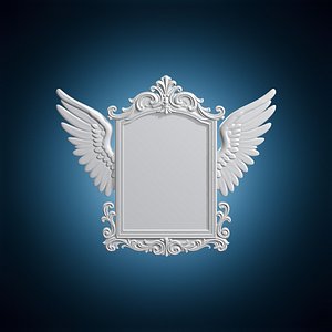 3D Winged Angel Frame 3D Print Model