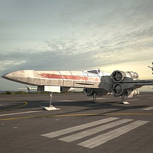 3D model x-wing fighter x