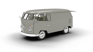 Volkswagen T1 Panel Van 1950 HQ 3d model 3D model