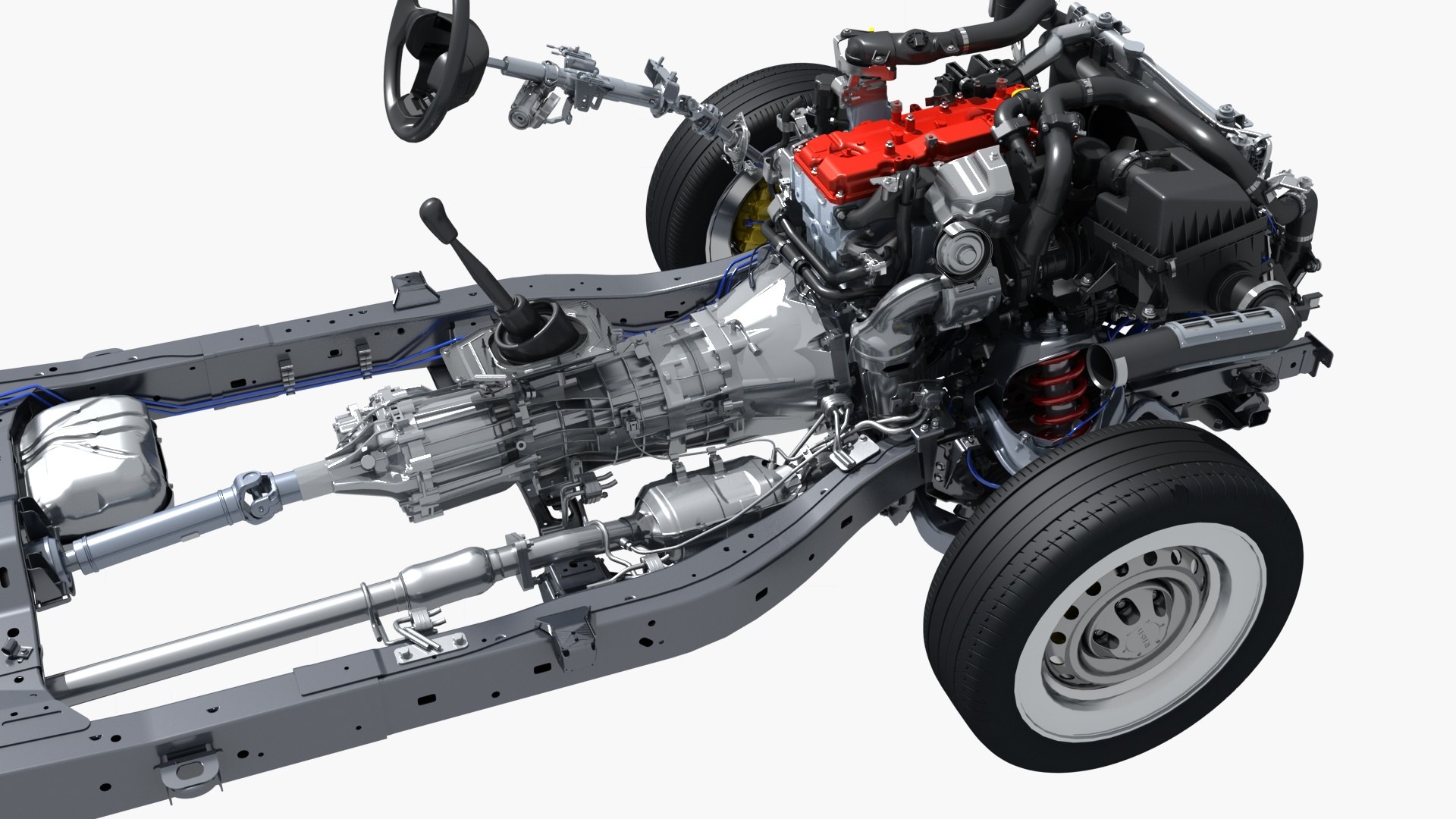 Pickup Truck Frame Chassis 3D Model - TurboSquid 2066732