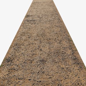 Park gravel road 08 8 meters 3D