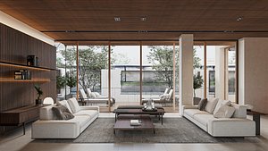 3D Modern living room model