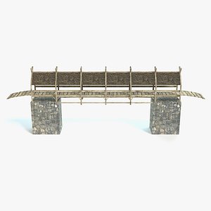 medieval bridge 3d model