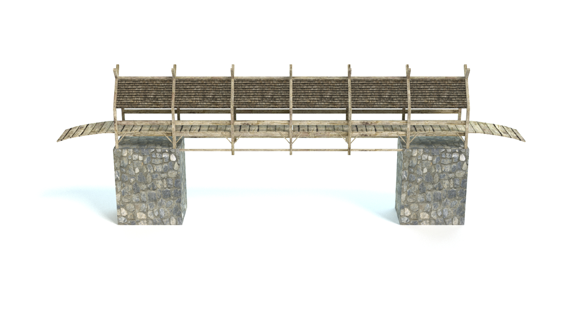 Medieval Bridge 3d Model