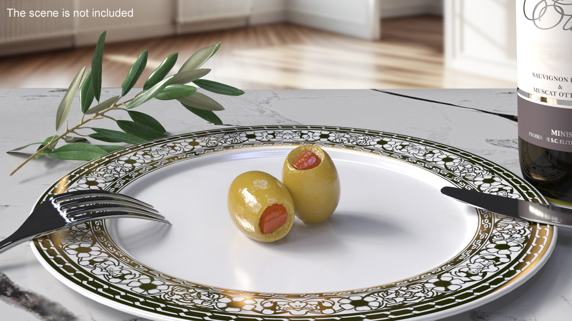 Spanish Stuffed Olives 3D model preview