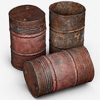 Rusty Metal Barrel Pack - Game Ready PBR
