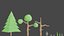 trees low-poly model