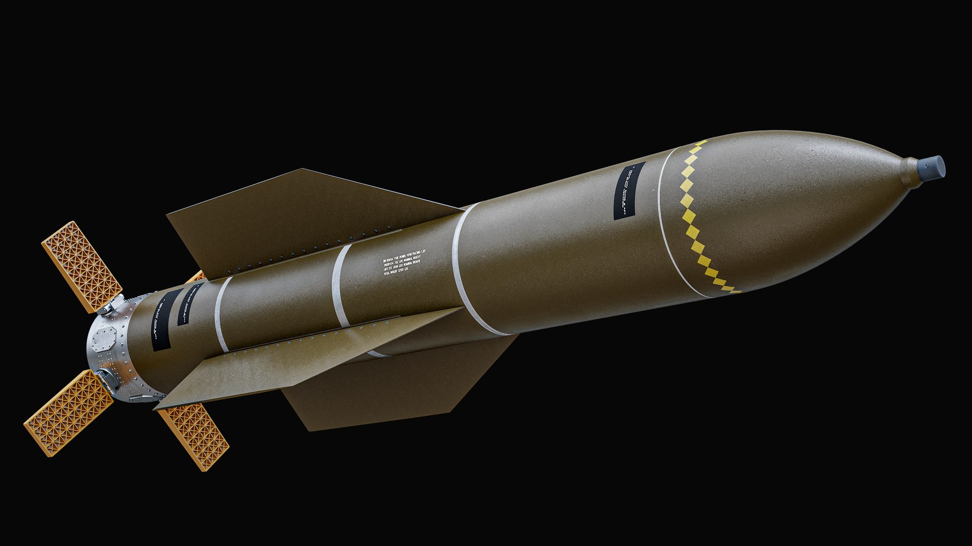 GBU-57 MOP Anti-Bunker Bomb Olive Drab PBR model https://p.turbosquid.com/ts-thumb/60/WVLQYN/5Q/r_scrgbu57_006b/png/1790411917/1920x1080/fit_q87/0f8c19c6a53b8855c6fed6c7772a580569109d20/r_scrgbu57_006b.jpg