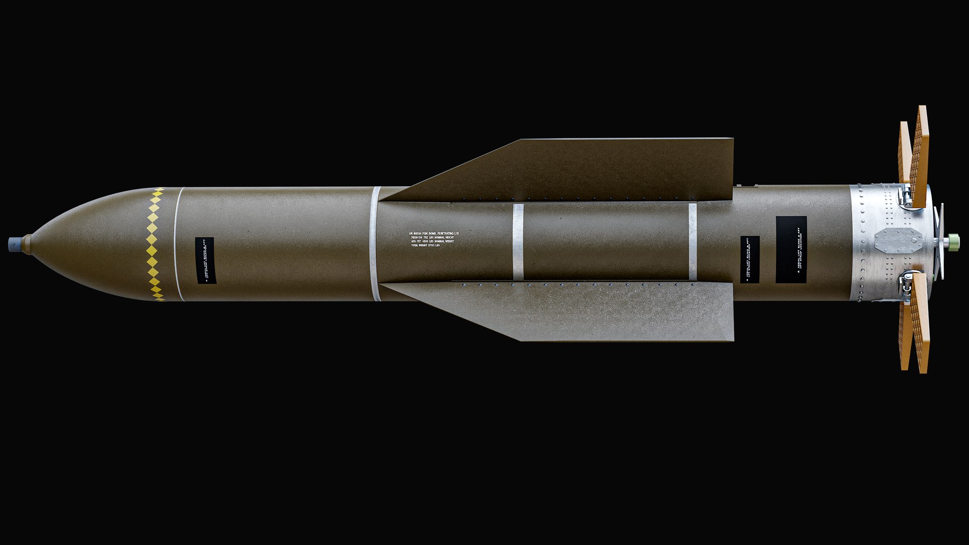 GBU-57 MOP Anti-Bunker Bomb Olive Drab PBR model https://p.turbosquid.com/ts-thumb/60/WVLQYN/6M/r_scrgbu57_013b/png/1790411921/1920x1080/fit_q87/e711d680061407f6496ebf61c967093e72eda42d/r_scrgbu57_013b.jpg