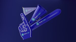 Sports Audience Merch Sponsorship Pack Megaphone Noise Maker Flag Foam Finger