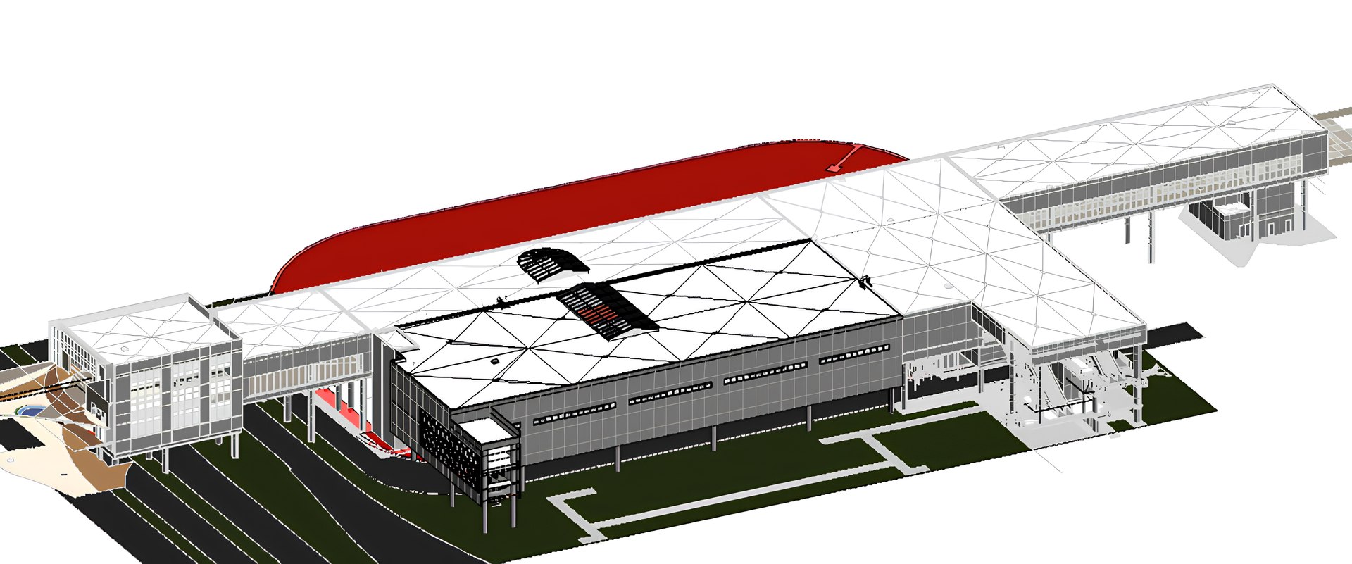 3D AIRPORT TERMINAL ARCHITECTURAL FURNISHED REVIT MODEL FURNISHED 3D ...