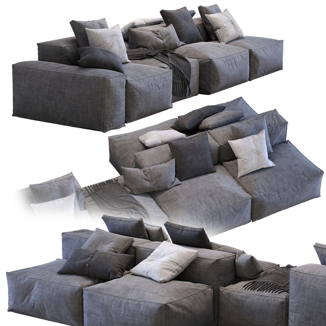 3D Bonaldo Sectional Sofa Peanut Model - TurboSquid 1568489