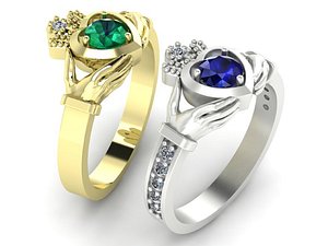 claddagh ring options 3D model