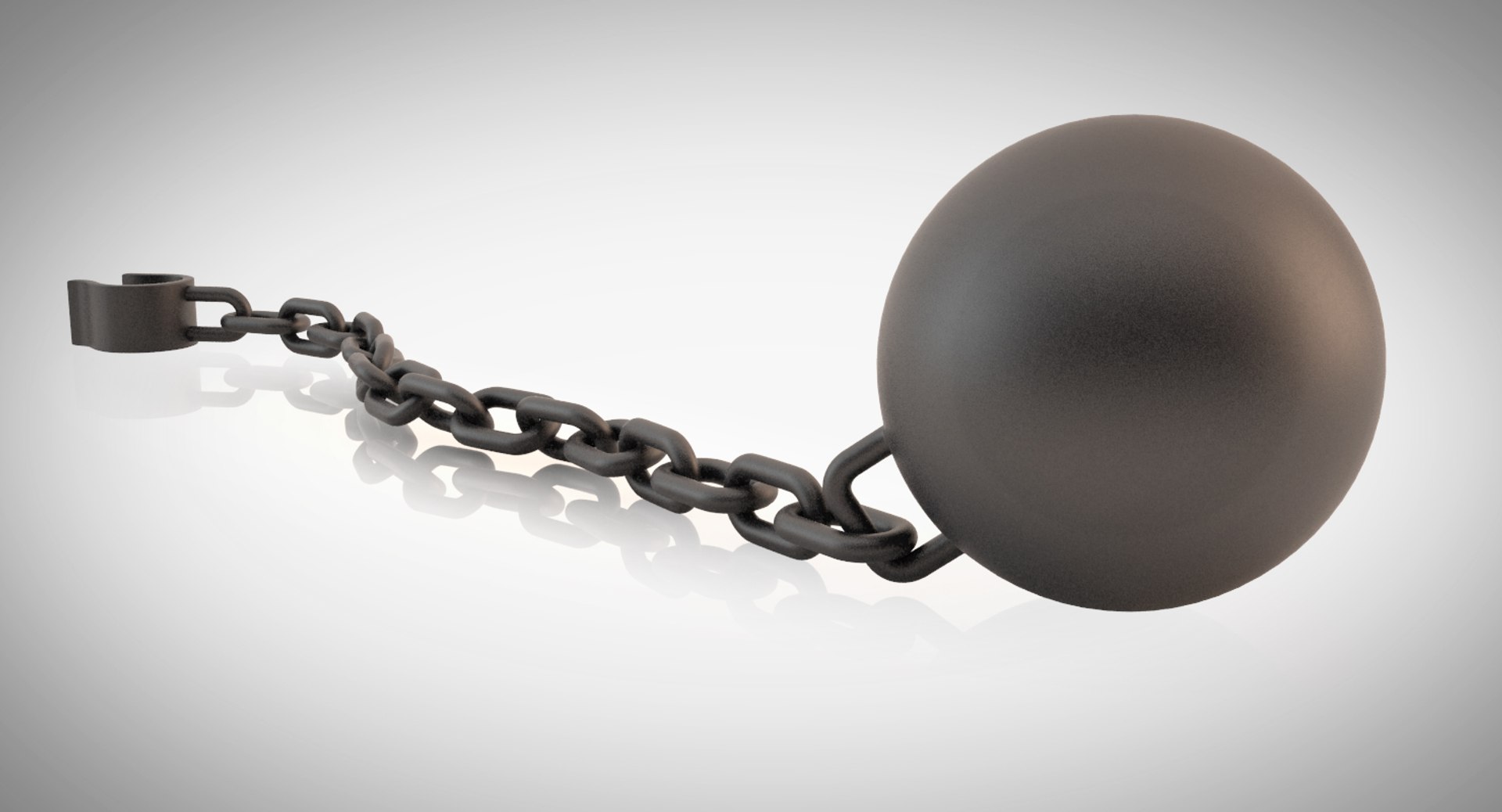Free Stock Photo of Ball And Chain Represents Held Back And Bound 3d  Rendering
