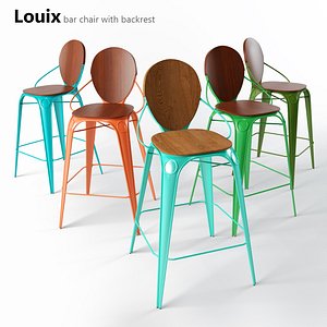 Louix bar chair with backrest