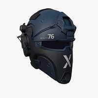 Helmet scifi military combat 3d model