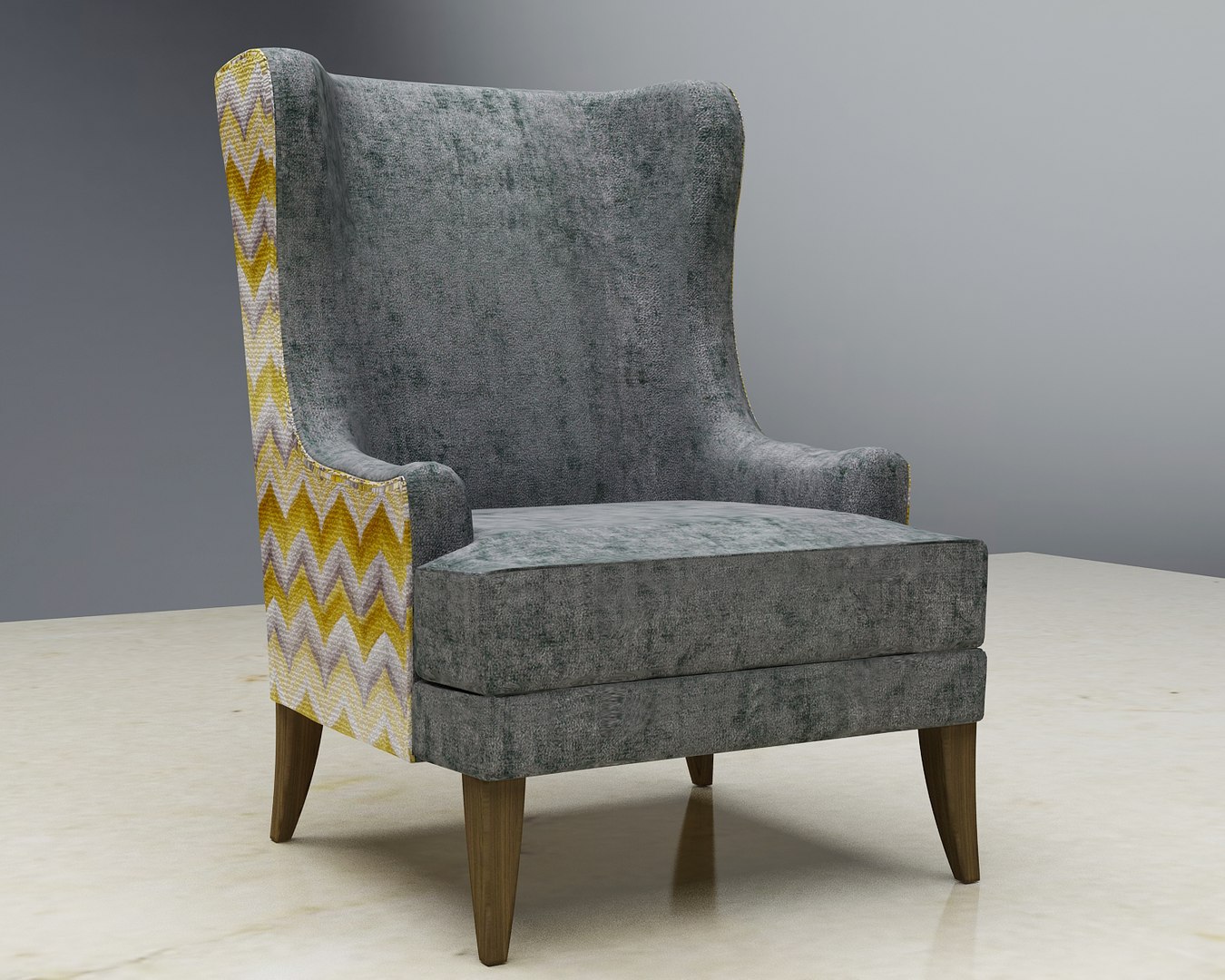 3D Wing Chair West - TurboSquid 1190330