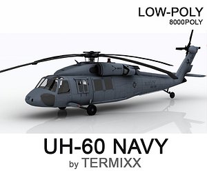 3D model uh-60 blackhawk navy