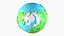 3d cartoon earth model